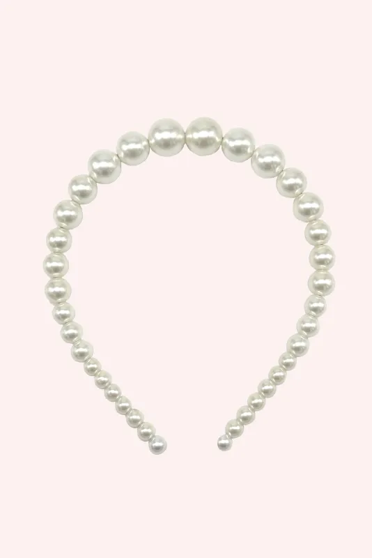 String of Pearls Headband Ivory sold by Anna Sui