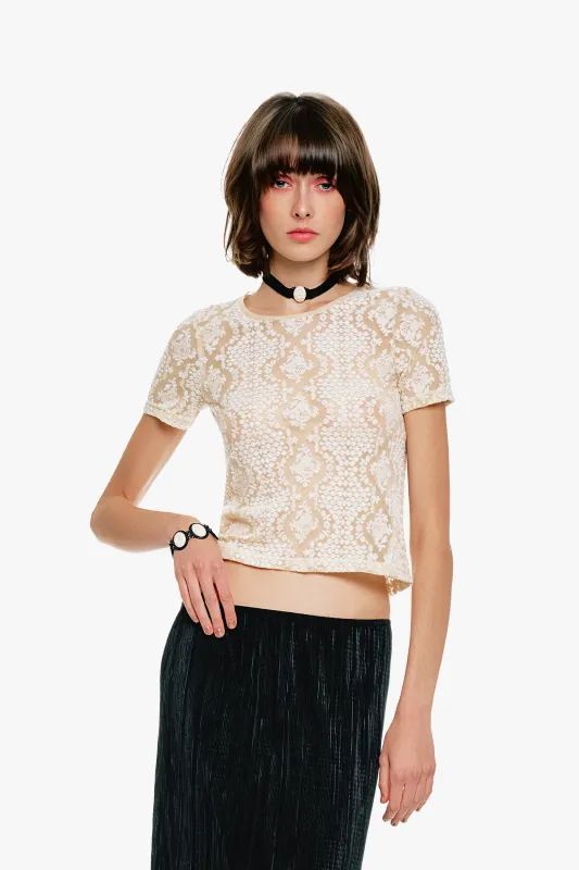 Victorian Lace T-Shirt sold by Anna Sui
