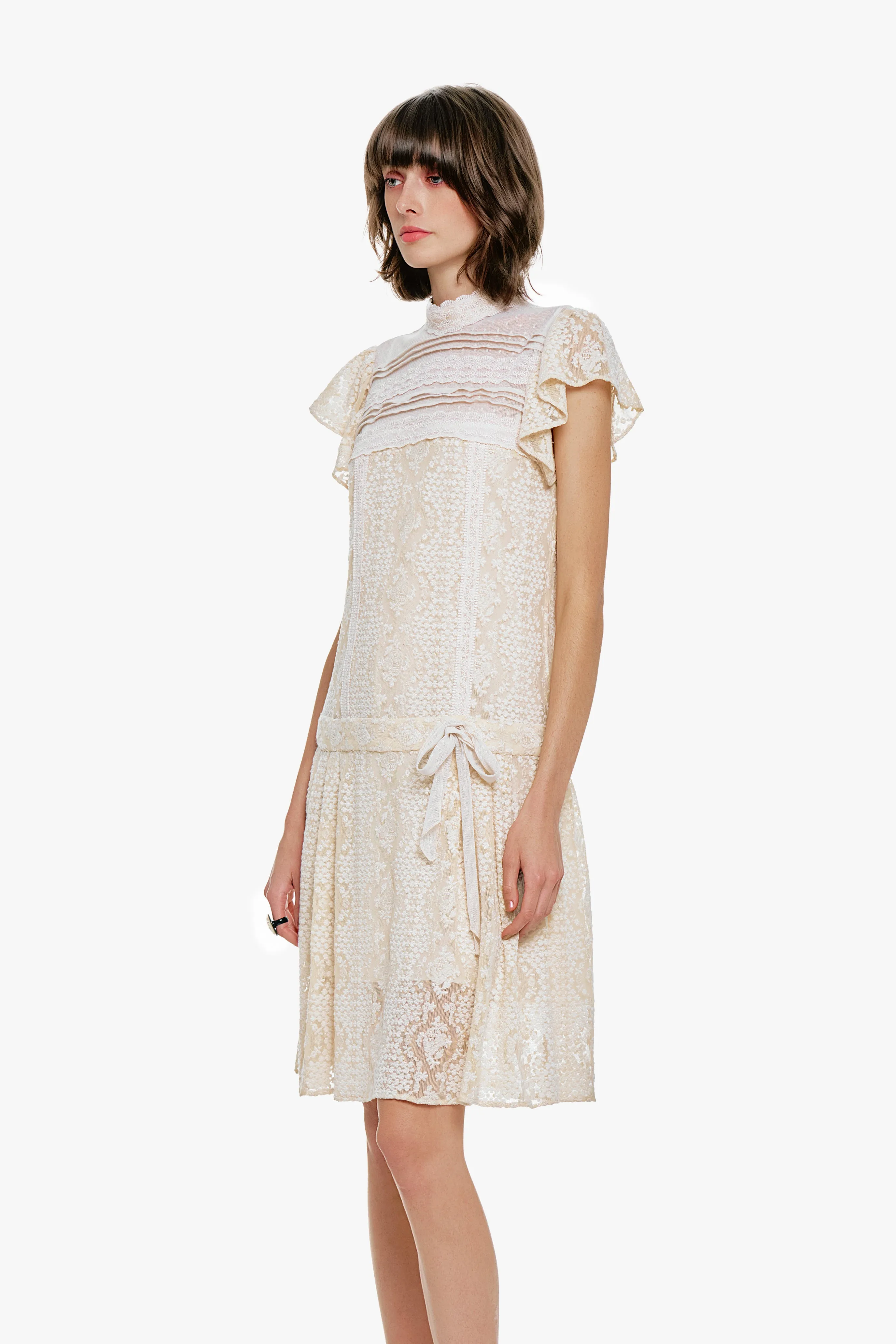 Victorian Lace Combo Drop Waist Dress sold by Anna Sui product image thumbnail 5