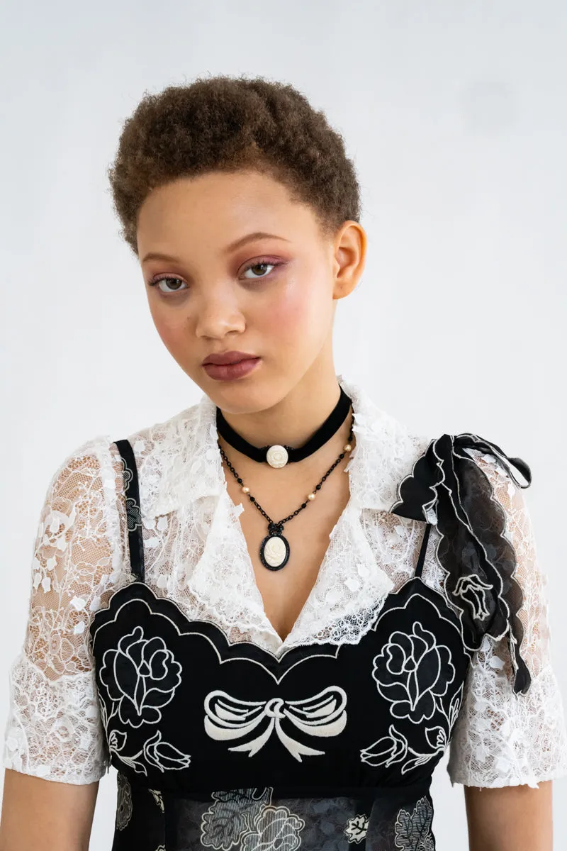 Carved Rose Victorian Necklace & Choker Set – Ivory sold by Anna Sui product image thumbnail 3