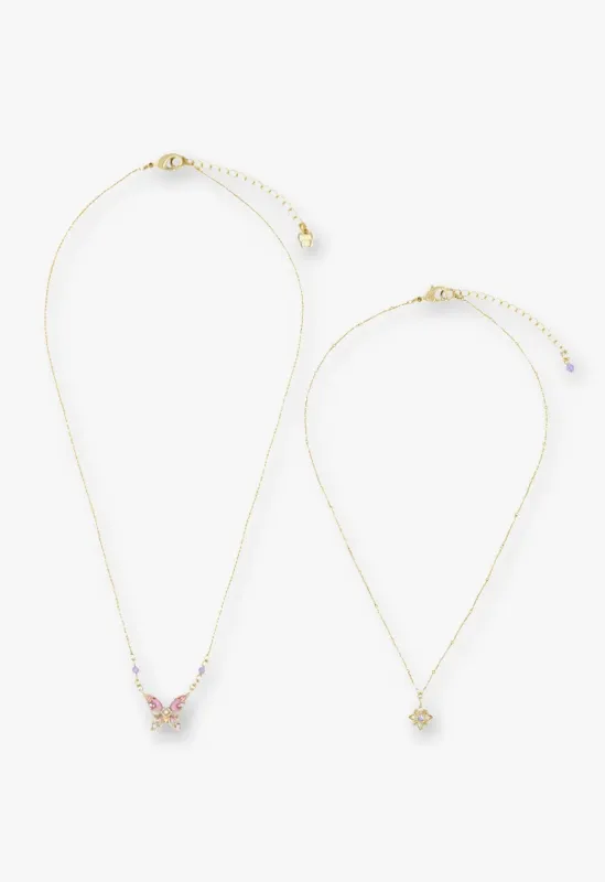 Shining Butterfly Necklace - Pink Gold made by Anna Sui