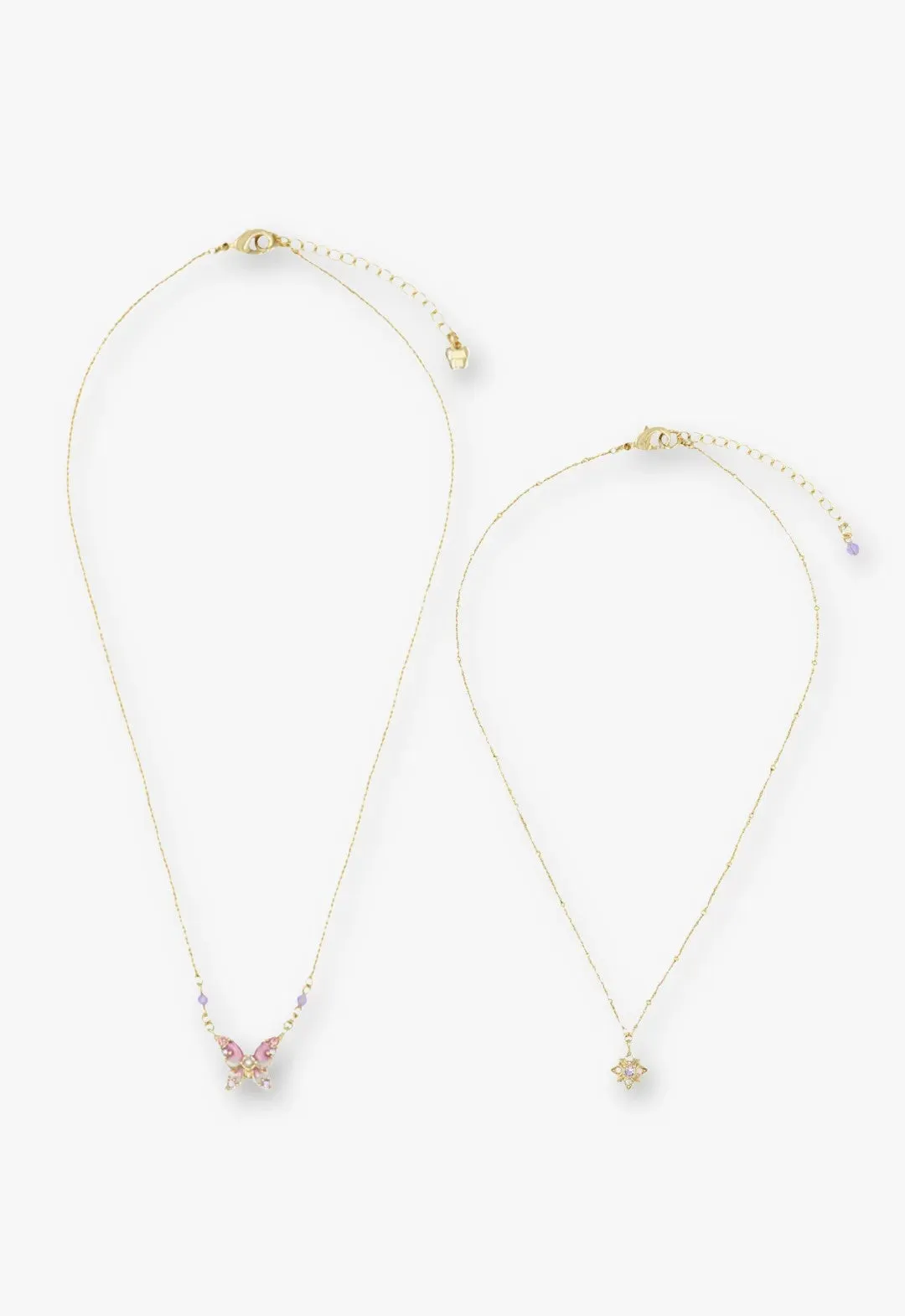 Shining Butterfly Necklace - Pink Gold sold by Anna Sui