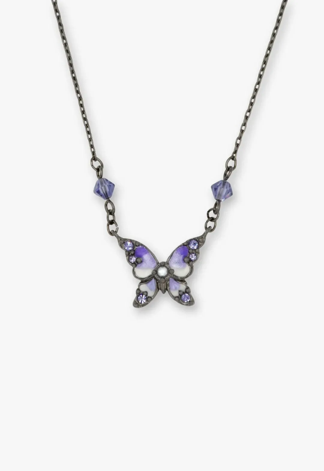 Shining Butterfly Necklace - Purple Gunmetal sold by Anna Sui product image thumbnail 5