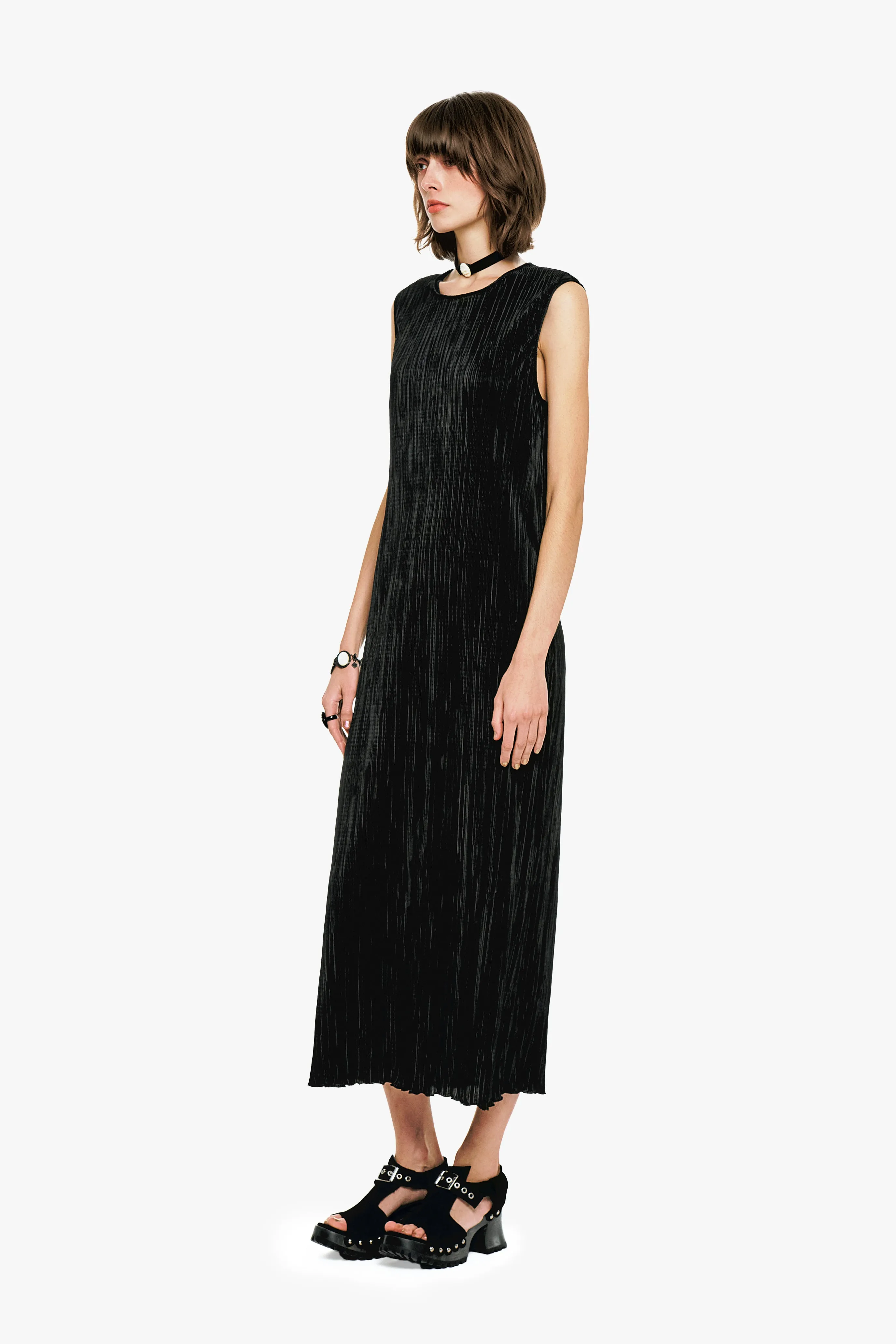 Plissé Sleeveless Maxi Dress sold by Anna Sui product image thumbnail 3