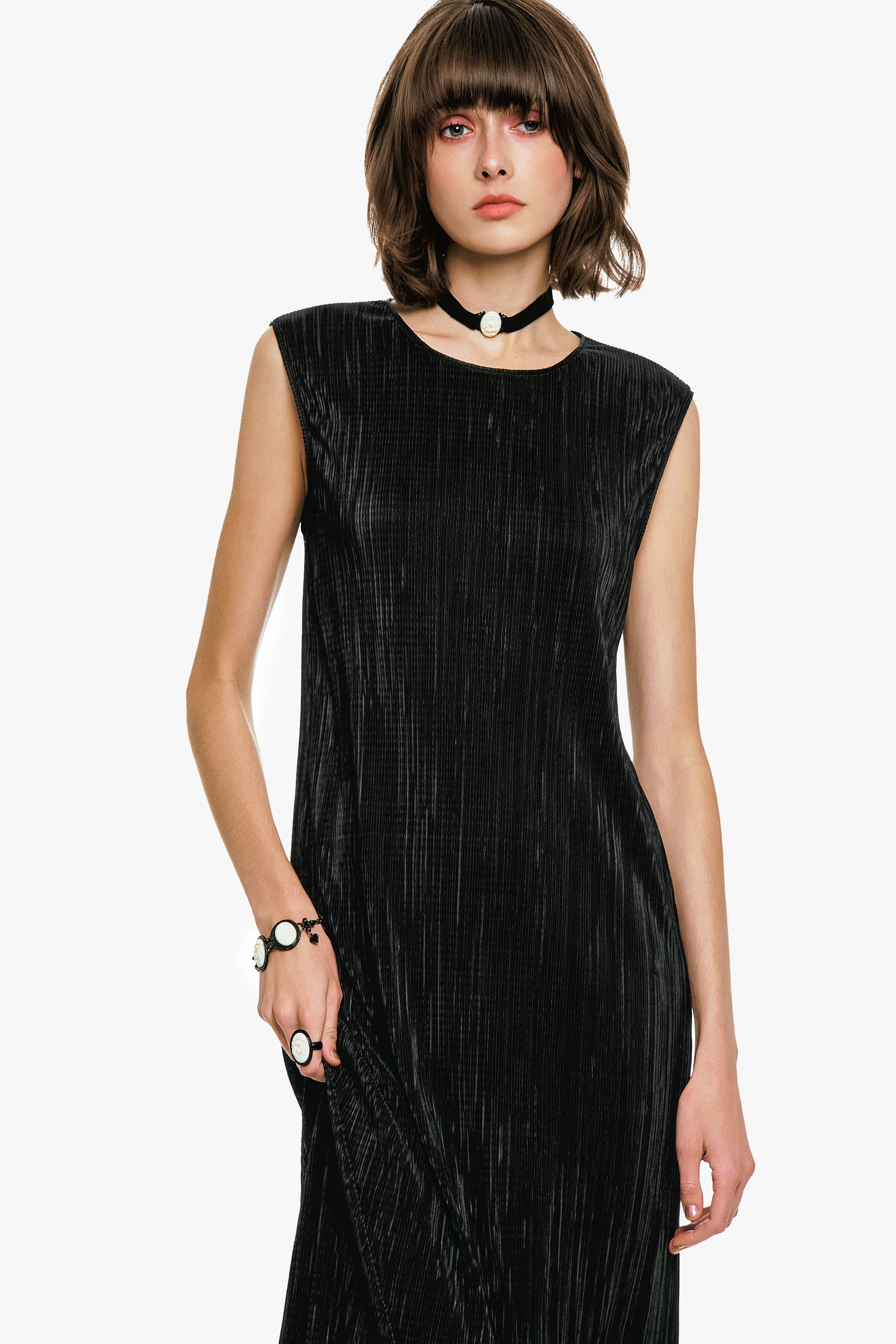 Plissé Sleeveless Maxi Dress sold by Anna Sui product image thumbnail 2