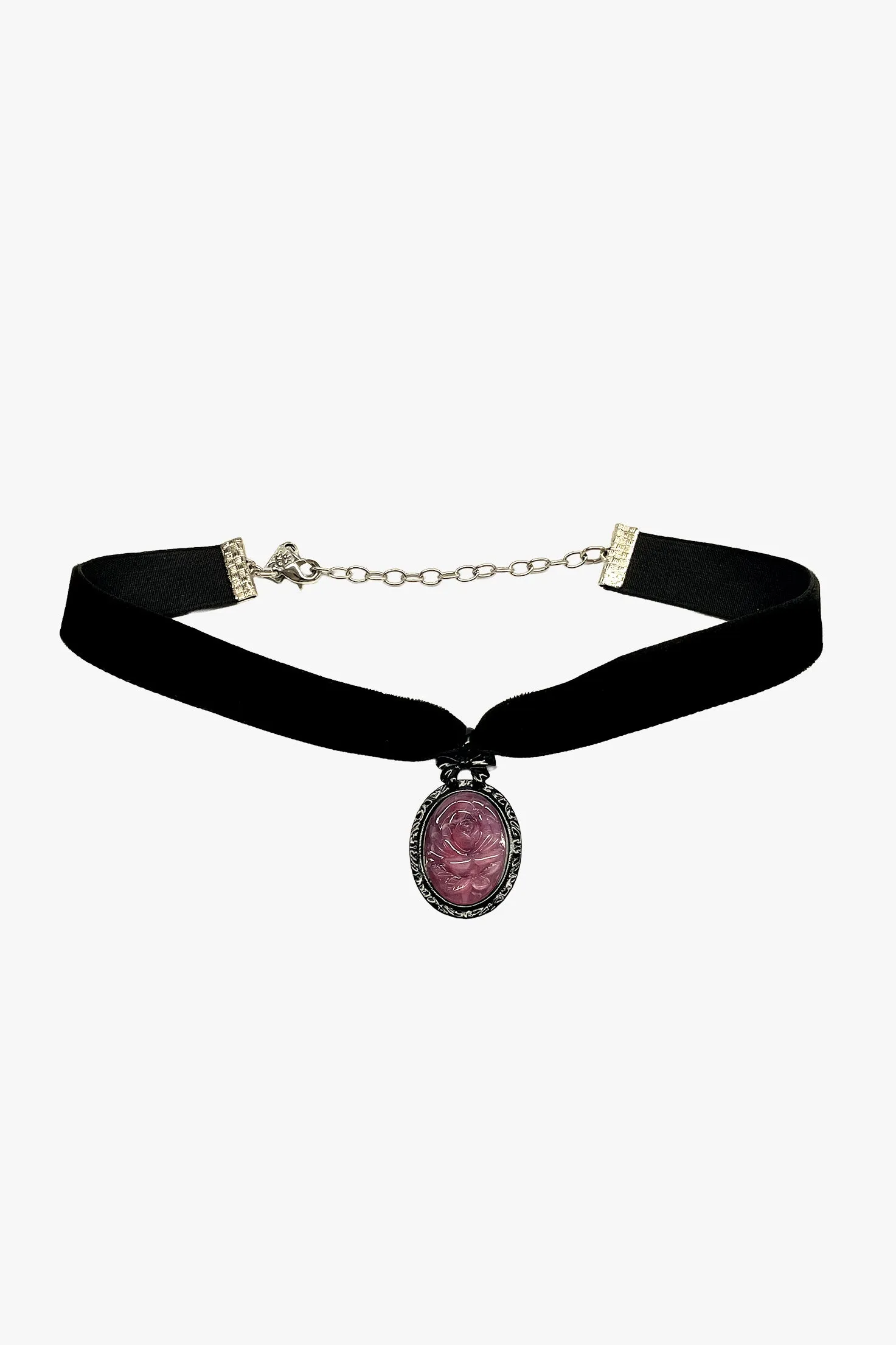 Rose Drop Choker Necklace - Dusty Rose sold by Anna Sui