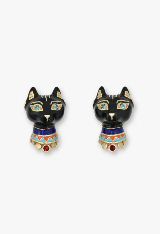 Egyptian Cat Stud Earrings sold by Anna Sui