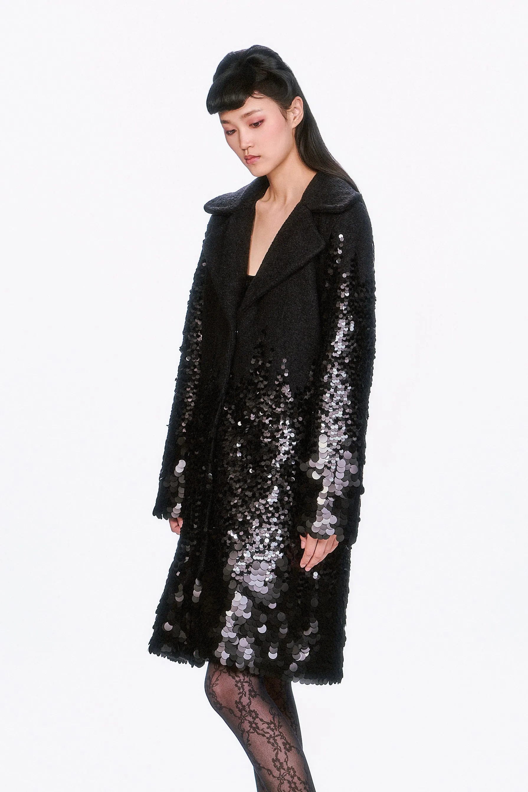 Paillettes Wool Coat sold by Anna Sui product image thumbnail 4