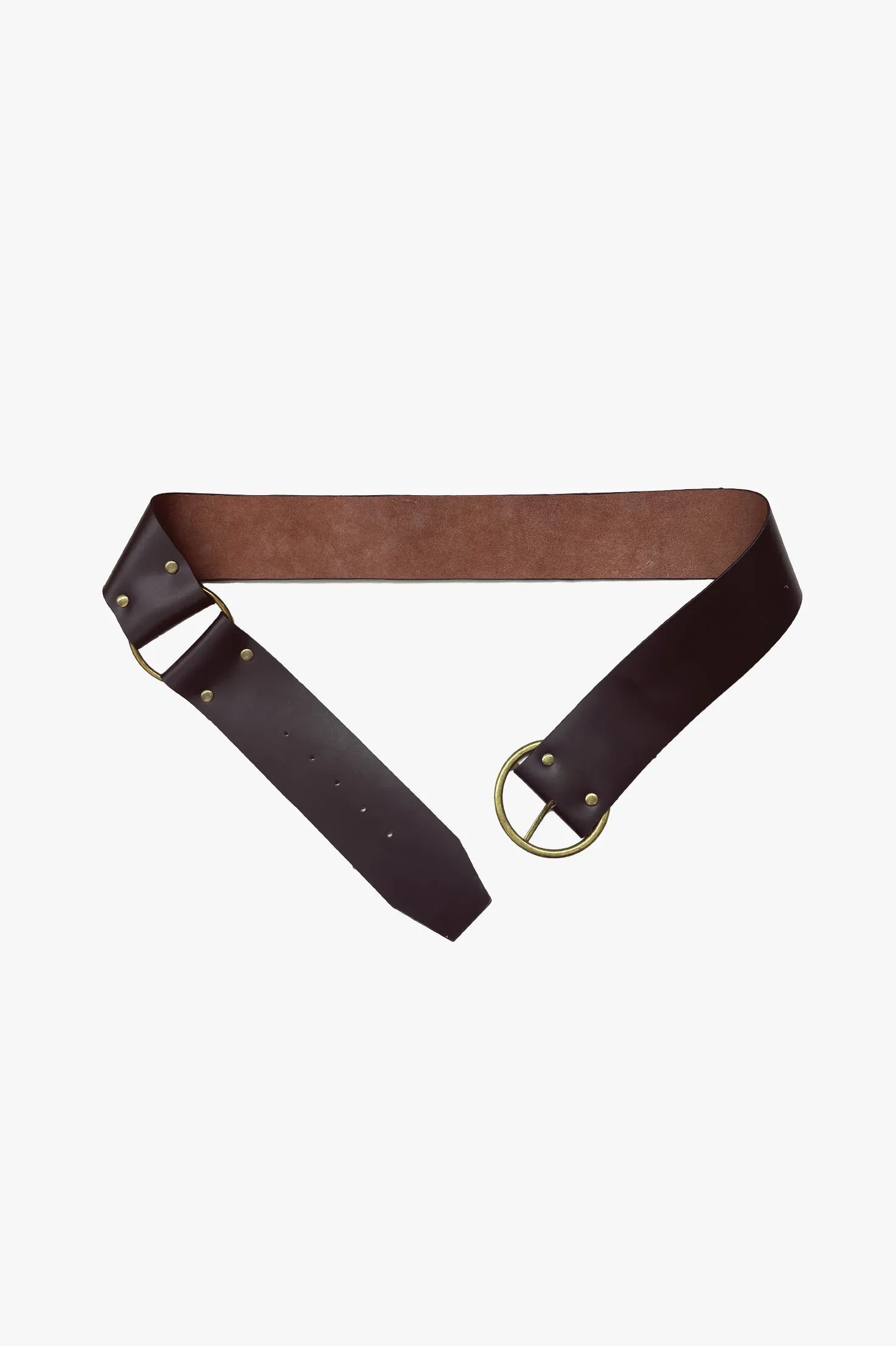 O-Ring Leather Belt - Dark Brown sold by Anna Sui