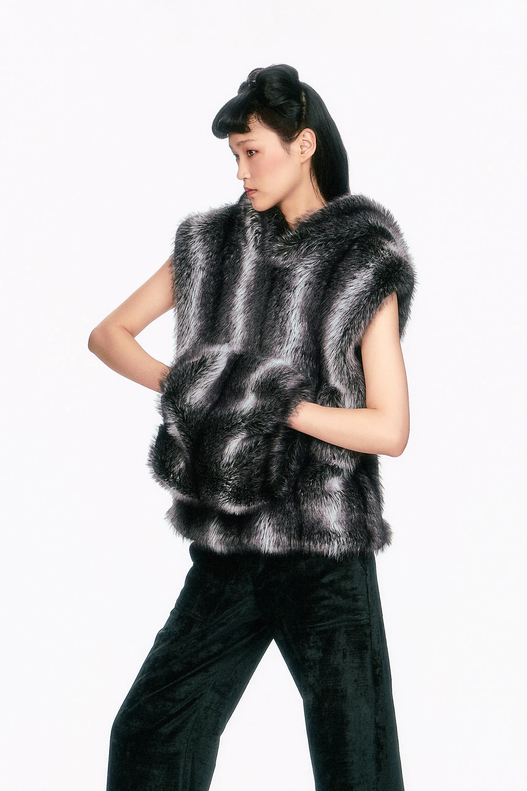Faux Silver Fox Hoodie sold by Anna Sui product image thumbnail 4