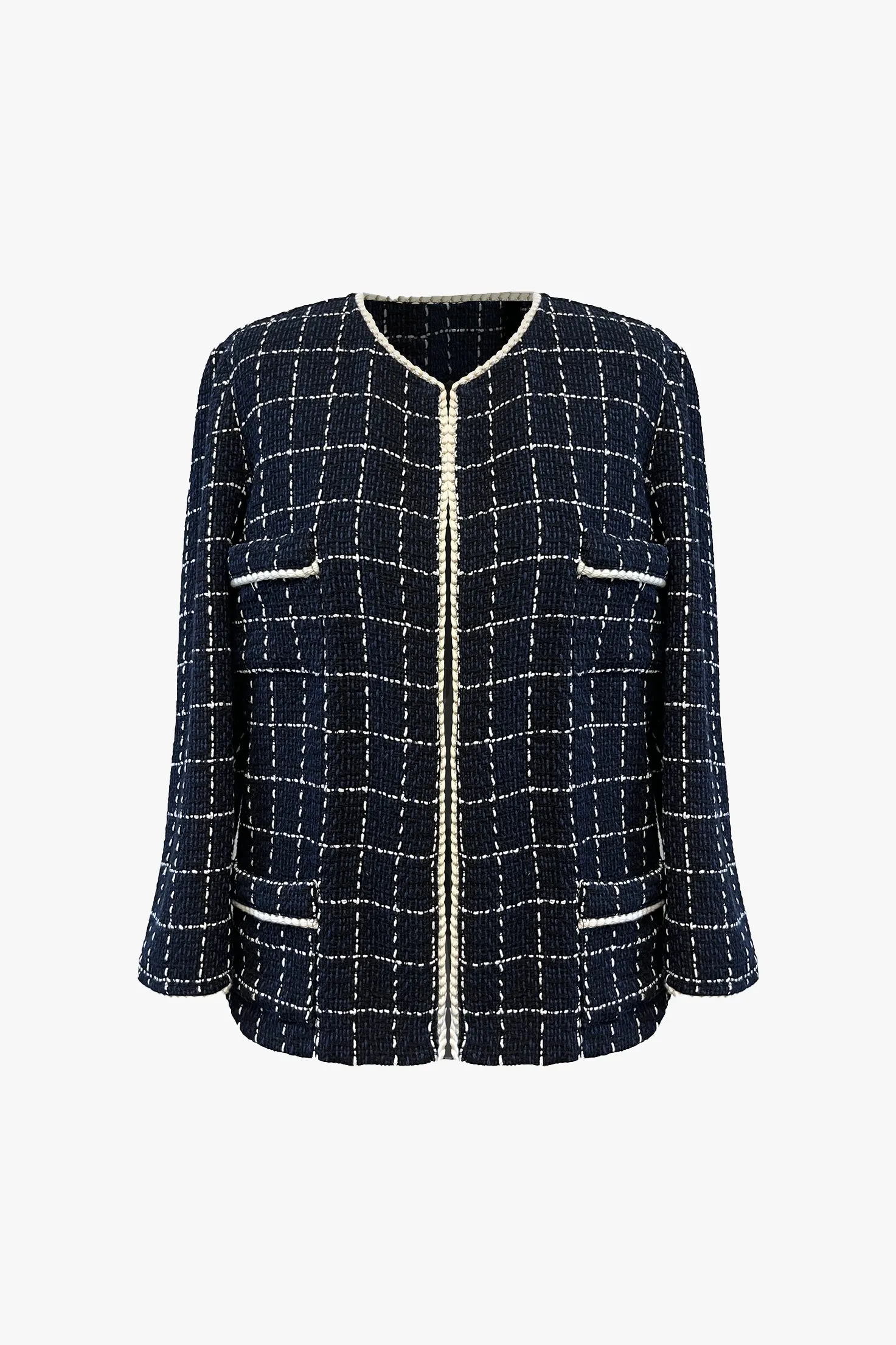 Windowpane Tweed Jacket sold by Anna Sui