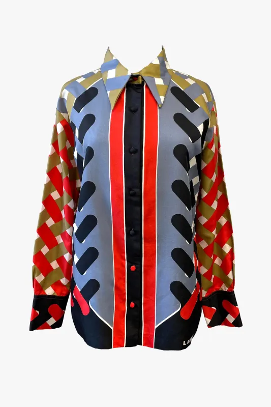 Vintage 70’s Lanvin Button Up Top made by Anna Sui