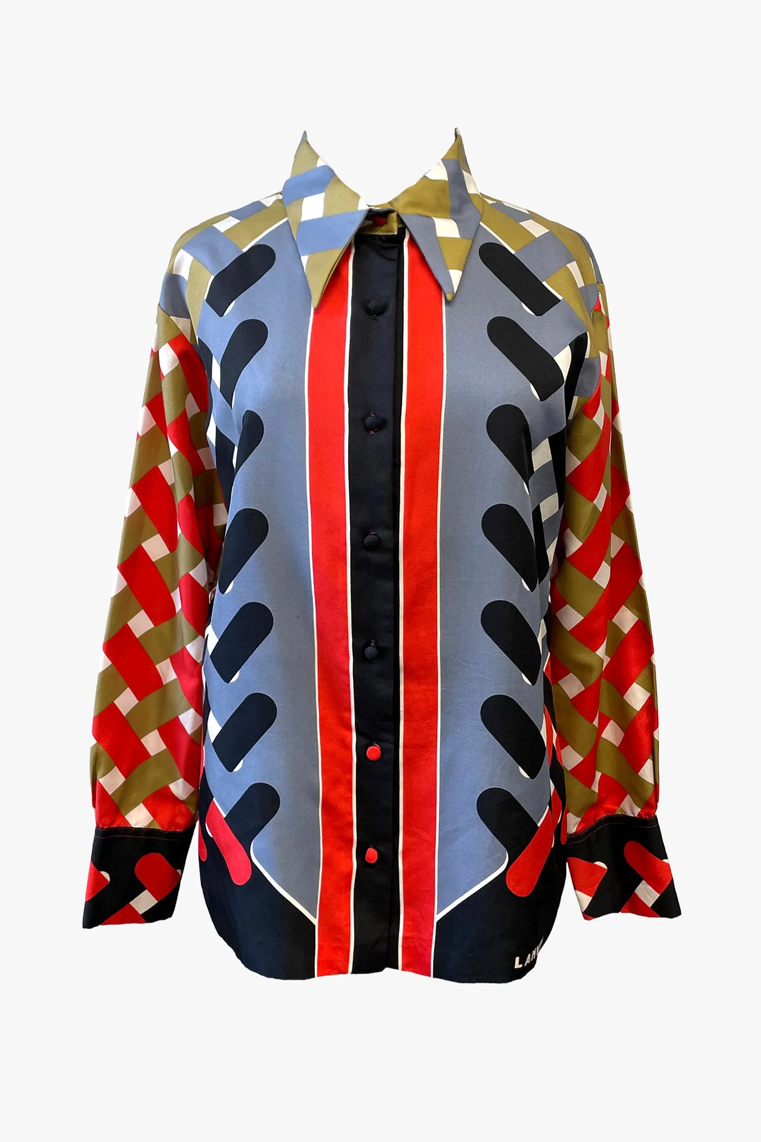 Vintage 70’s Lanvin Button Up Top sold by Anna Sui