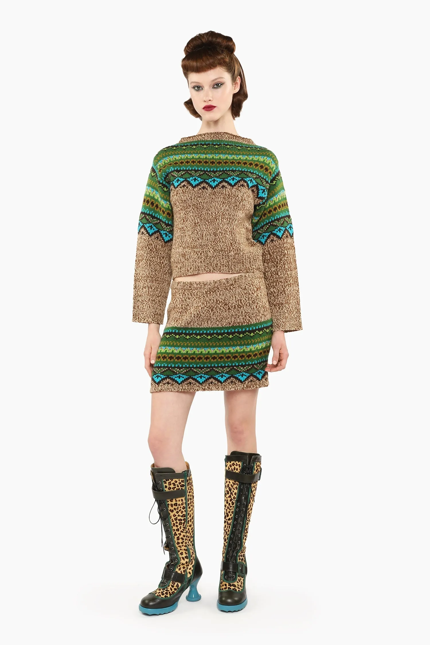 Fair Isle Sweater - Teal sold by Anna Sui product image thumbnail 3