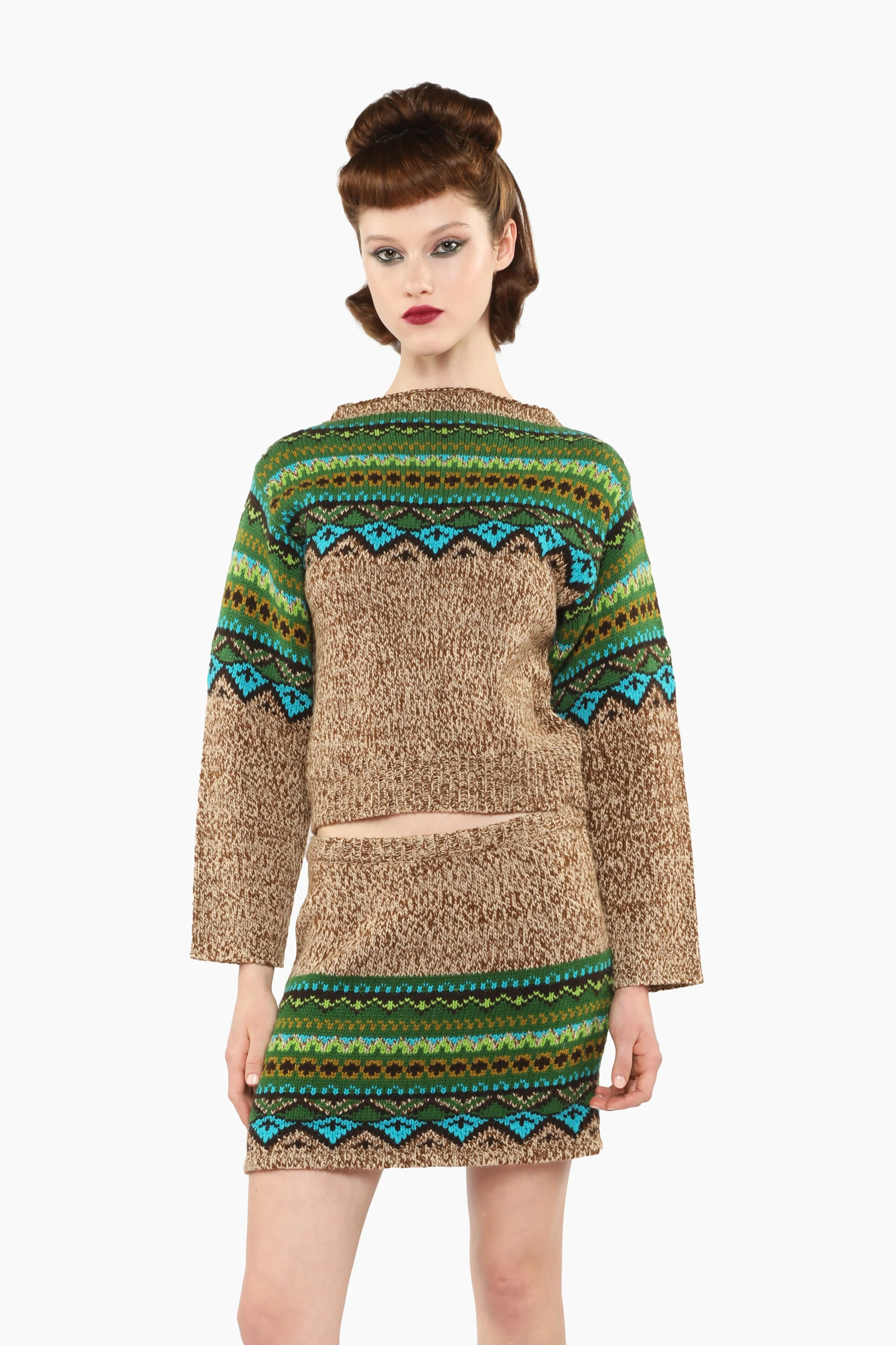 Fair Isle Sweater - Teal sold by Anna Sui