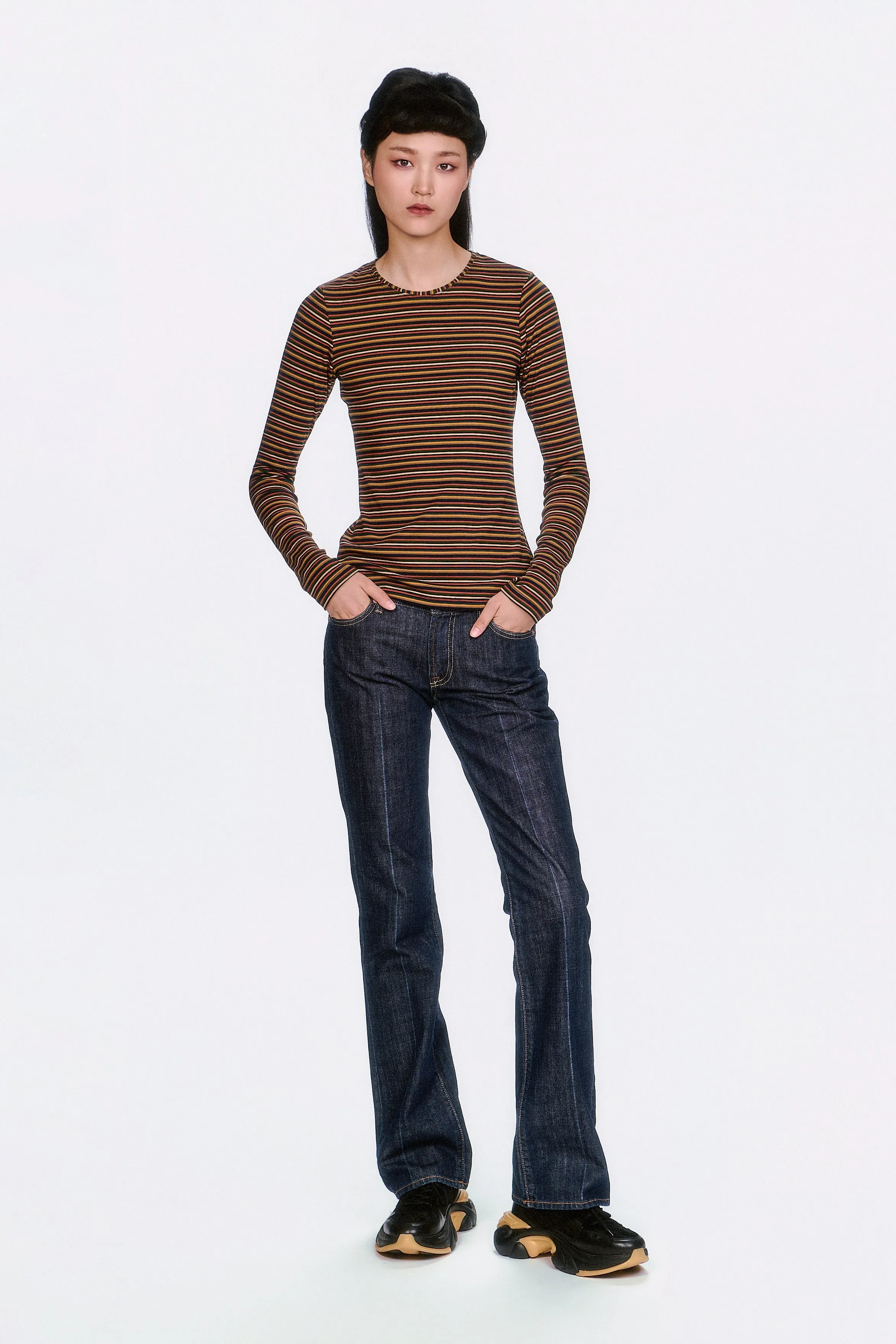 Venetian Stripe Long Sleeve Top - Caramel sold by Anna Sui product image thumbnail 2