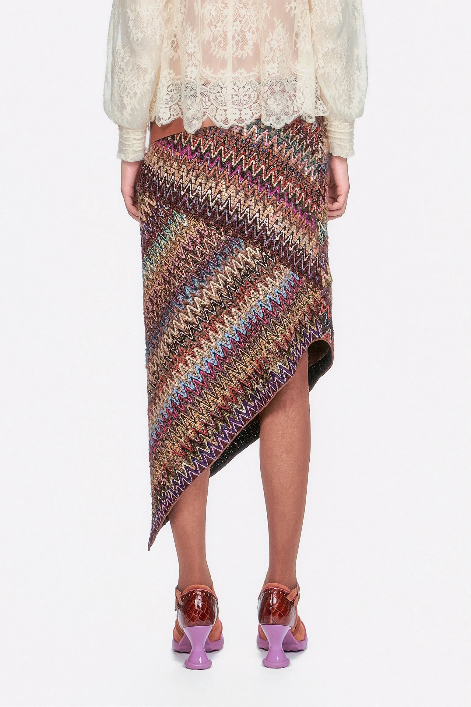 Bargello Multi Asymmetrical Skirt sold by Anna Sui product image thumbnail 4