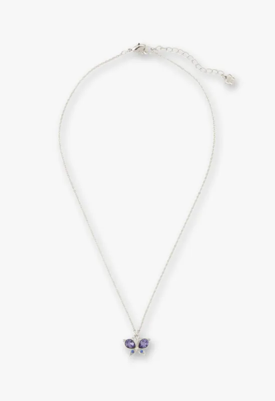 Silver Butterfly Necklace sold by Anna Sui