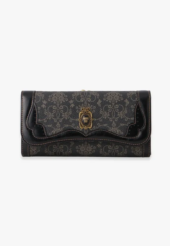 Lacey Roses Wallet - Black sold by Anna Sui