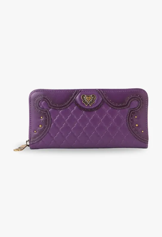 Victorian Quilted Wallet - Purple sold by Anna Sui