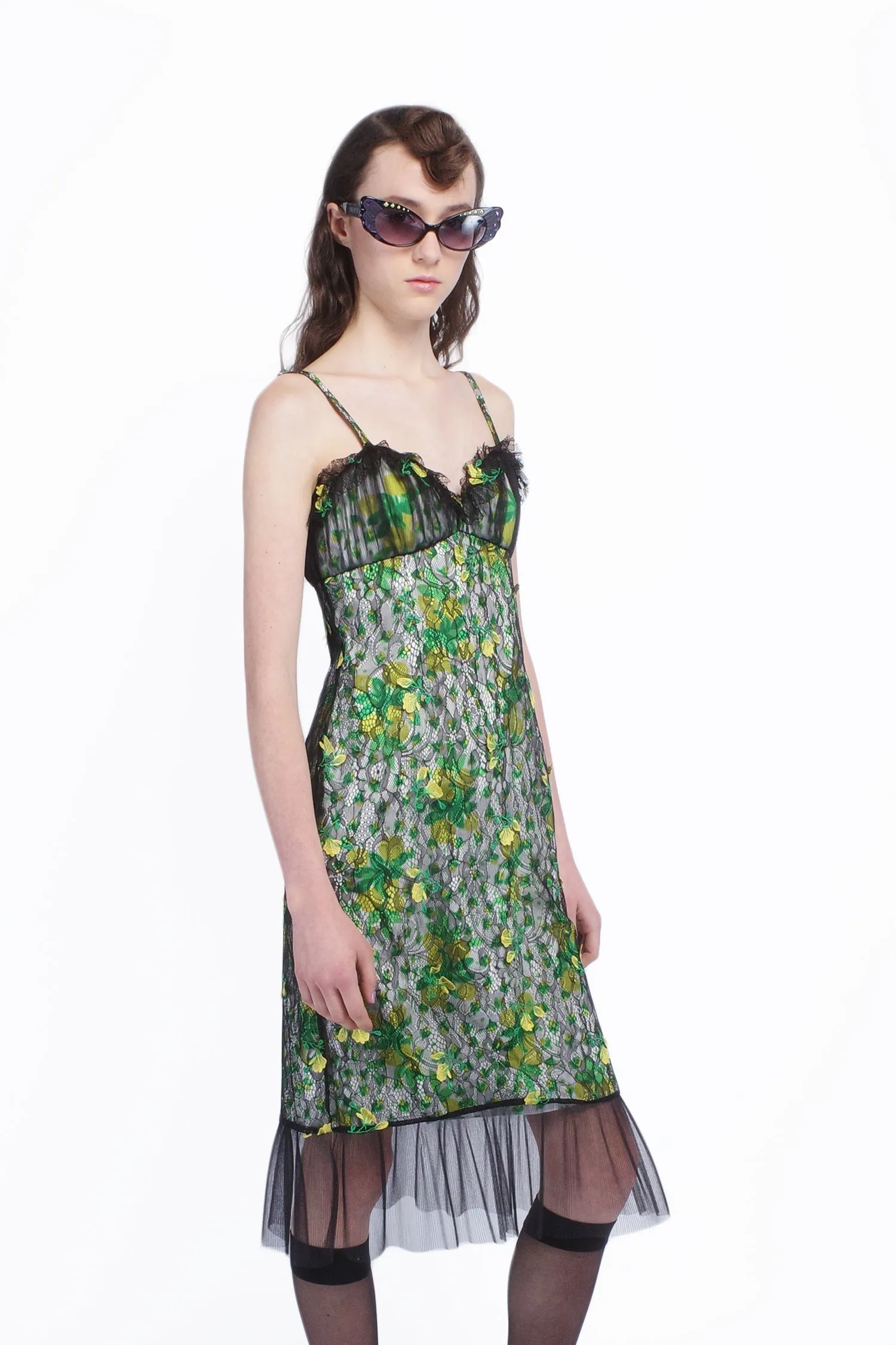 Rosebuds Lace Combo Slip Dress sold by Anna Sui product image thumbnail 3