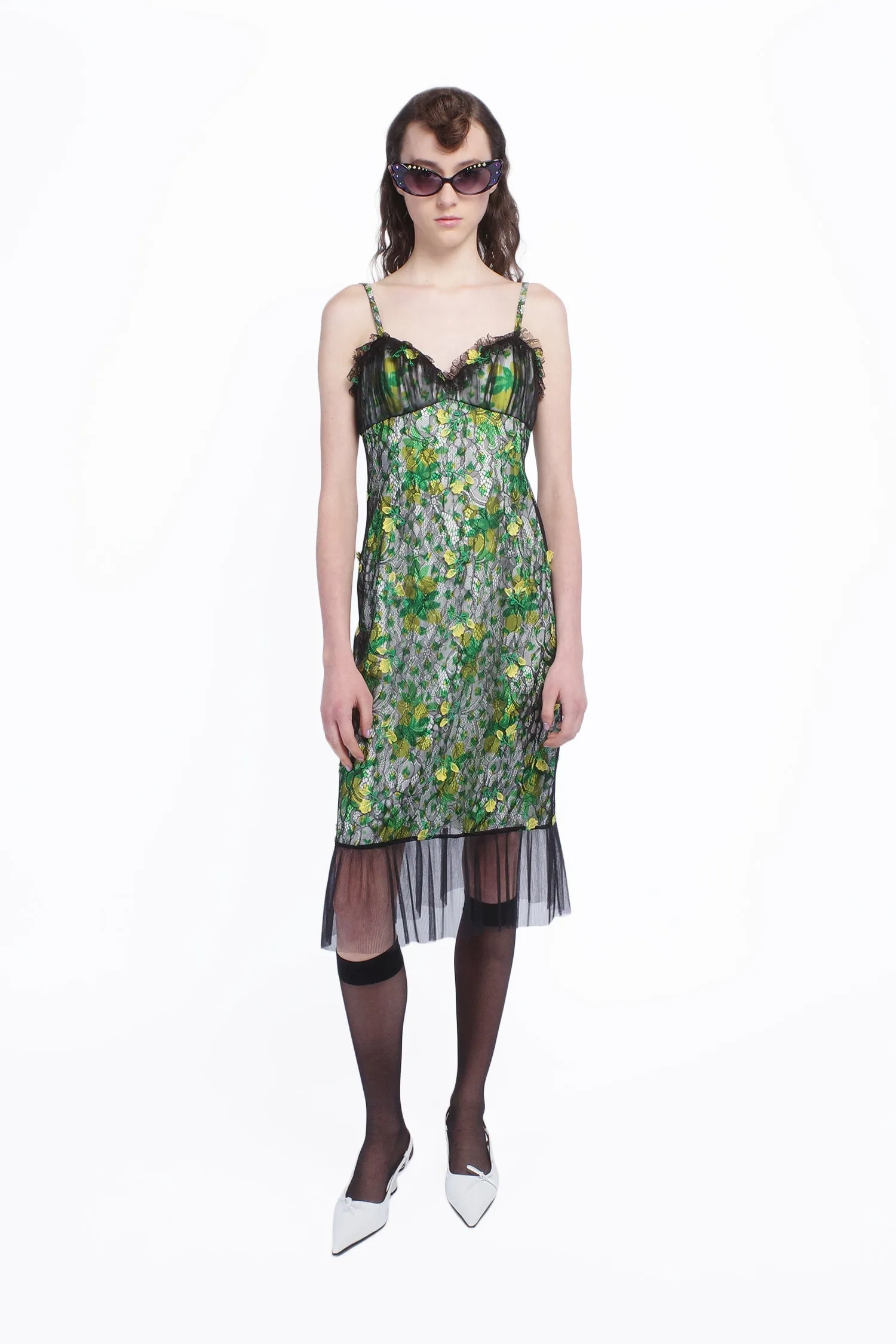 Rosebuds Lace Combo Slip Dress sold by Anna Sui product image thumbnail 2
