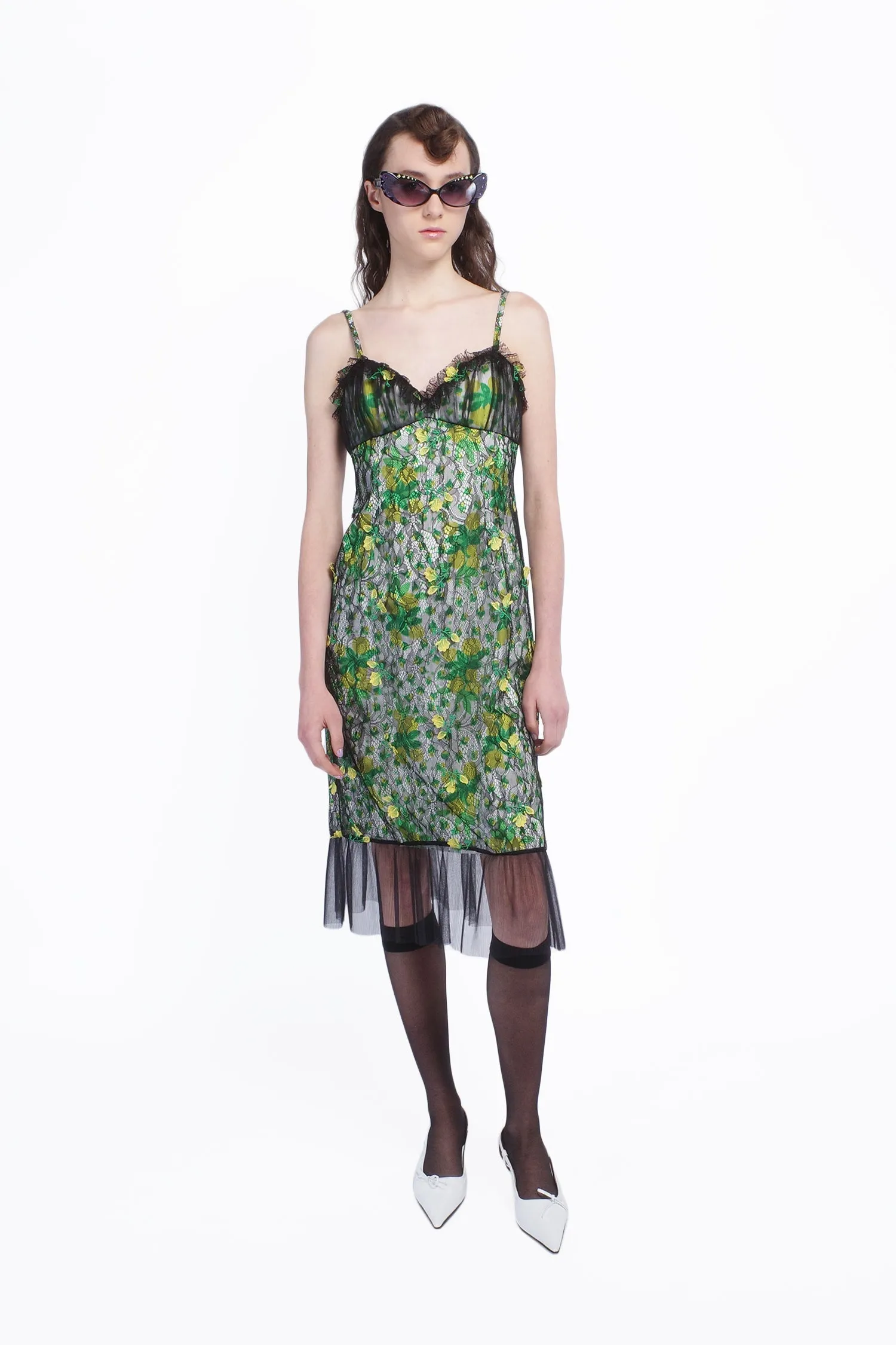 Rosebuds Lace Combo Slip Dress sold by Anna Sui product image thumbnail 5
