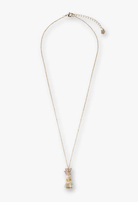 Pastel Bunny Charm Necklace sold by Anna Sui