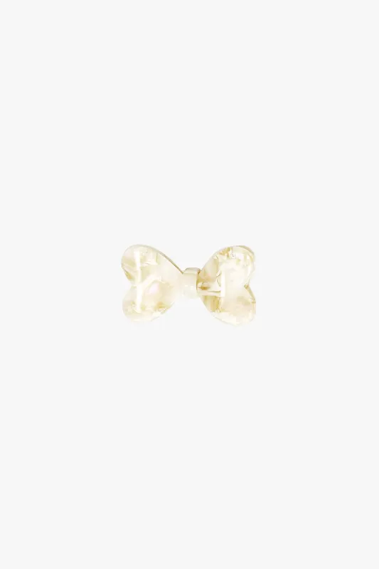 Love Puff Bow Side Clamp - Ivory sold by Anna Sui