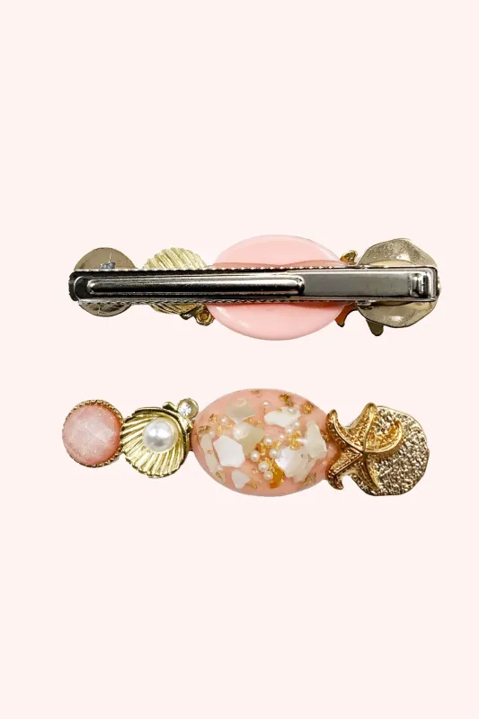 Mermaid Shell Clamp Clip - Pink sold by Anna Sui