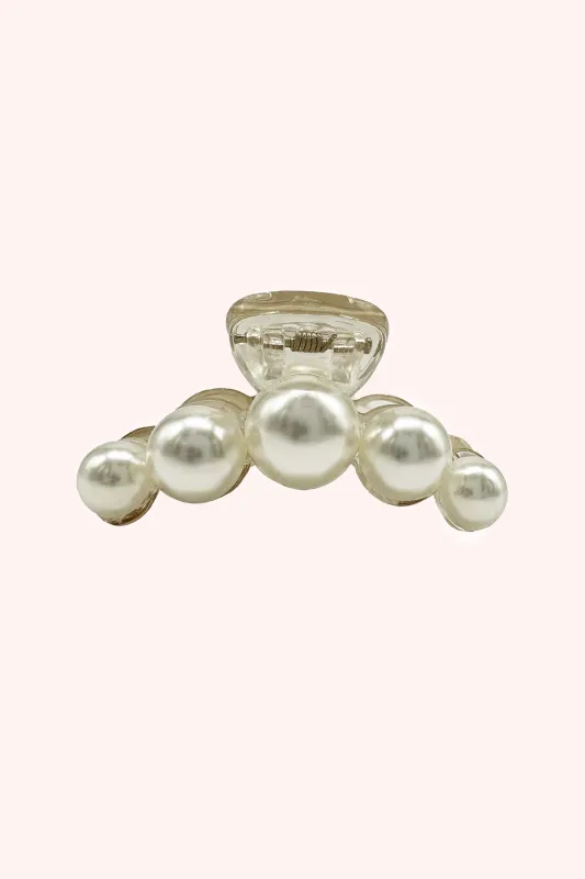 String of Pearls Mini Jaw Clip Ivory sold by Anna Sui