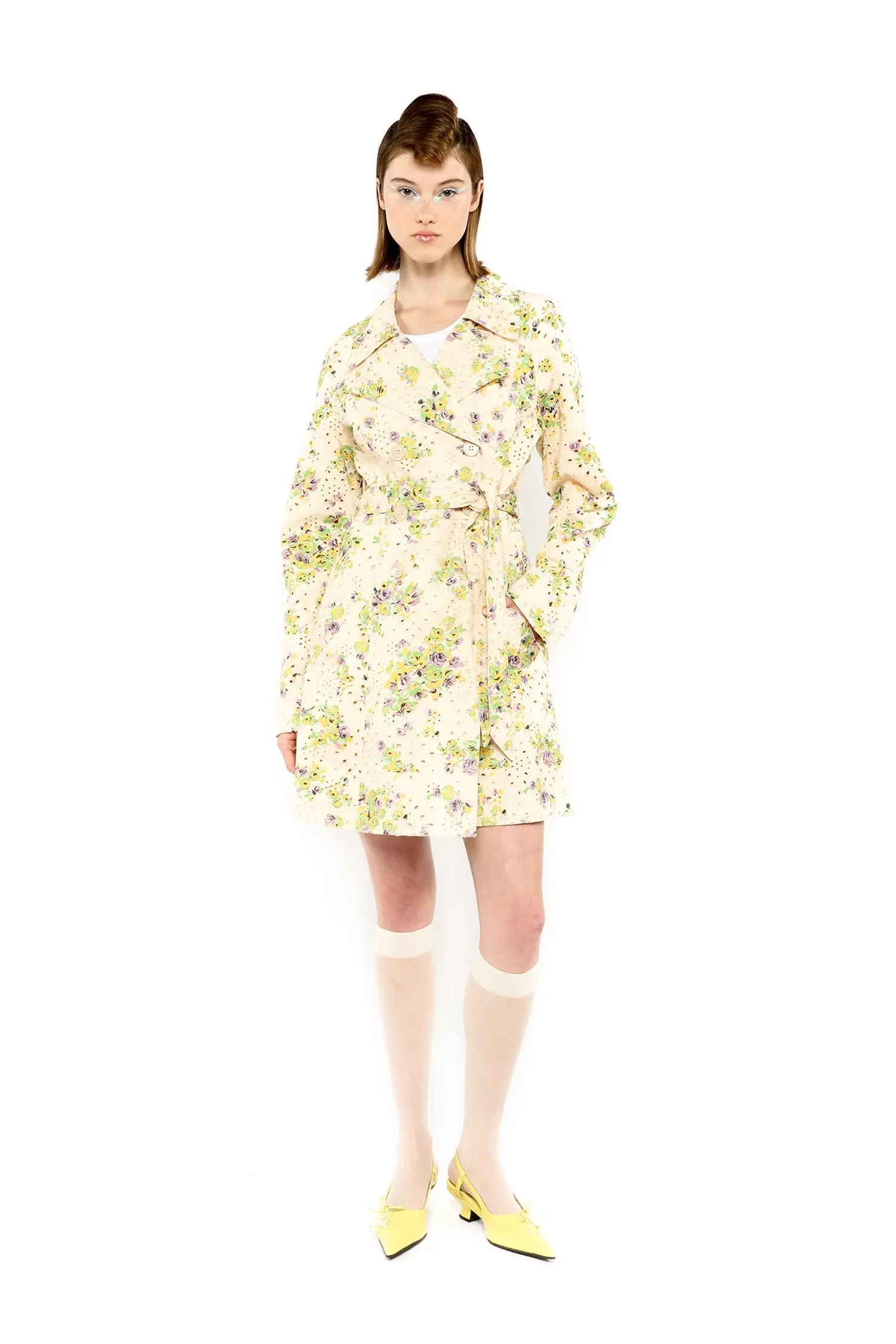 Rosies Posies Eyelet Trench Coat sold by Anna Sui product image thumbnail 2