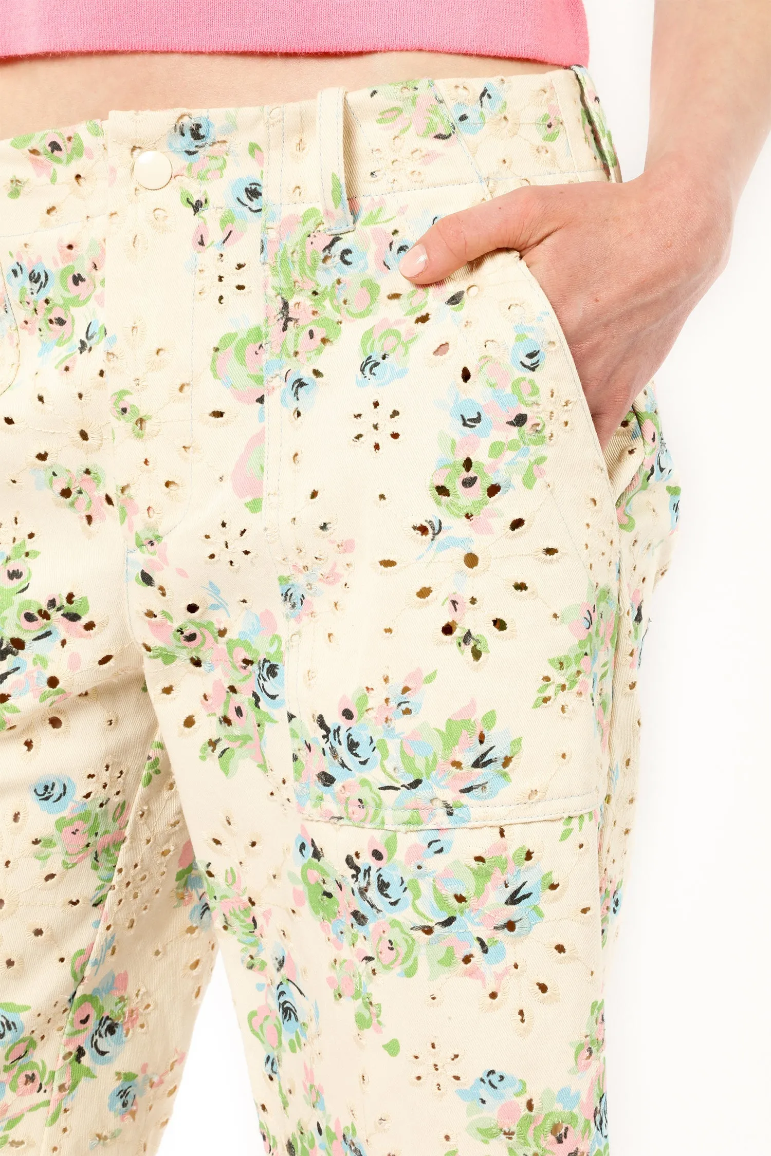 Rosies Posies Eyelet Bermuda Shorts sold by Anna Sui product image thumbnail 5