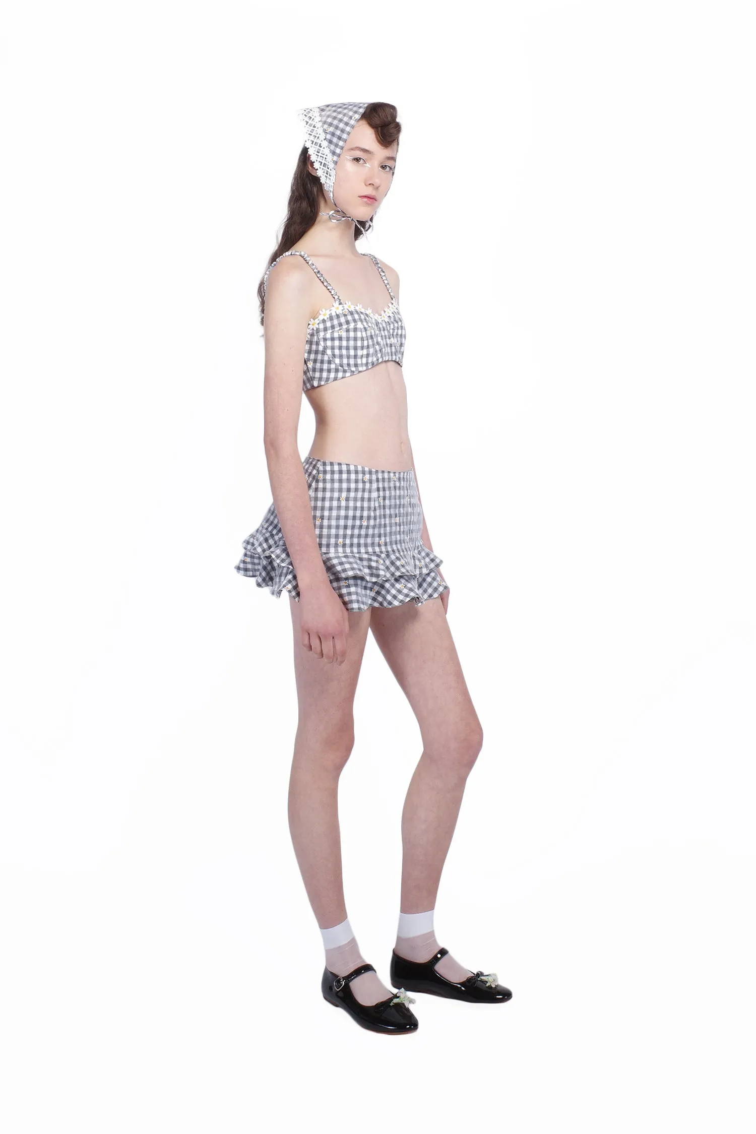 Daisy Embroidery on Gingham Bikini Set sold by Anna Sui product image thumbnail 2