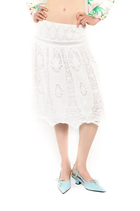 Applique Lace Combo Skirt sold by Anna Sui
