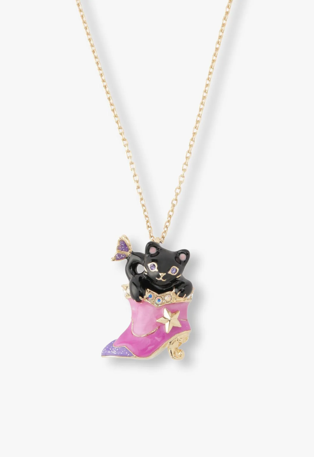 Mystical Cat & Butterfly Boot Necklace sold by Anna Sui product image thumbnail 2