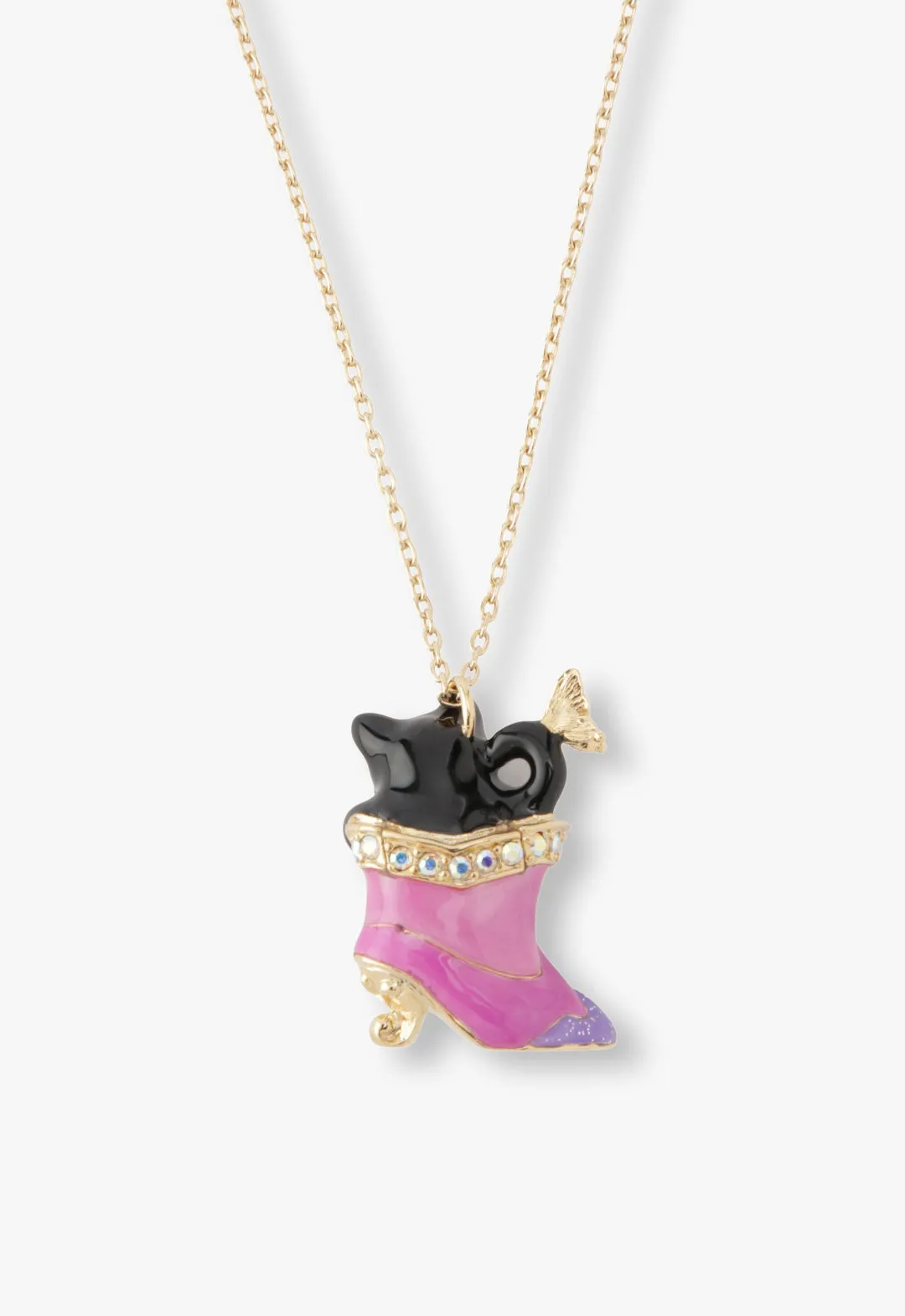 Mystical Cat & Butterfly Boot Necklace sold by Anna Sui product image thumbnail 3