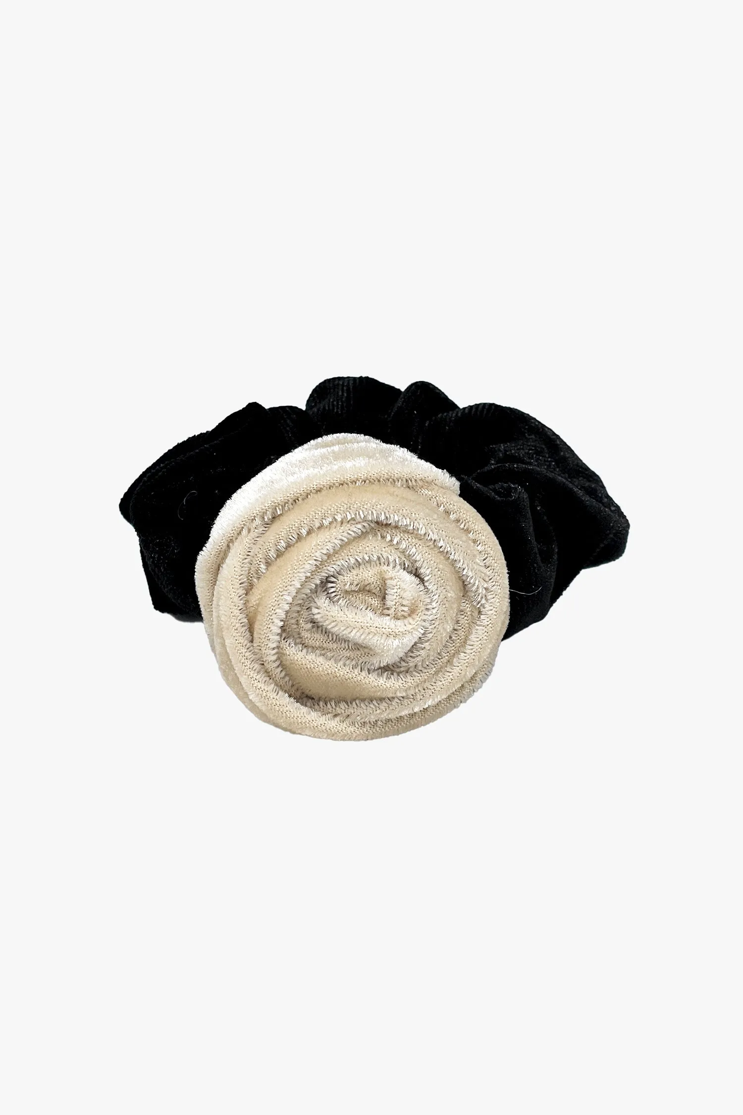 Velvet Rosette Scrunchie-Ivory sold by Anna Sui