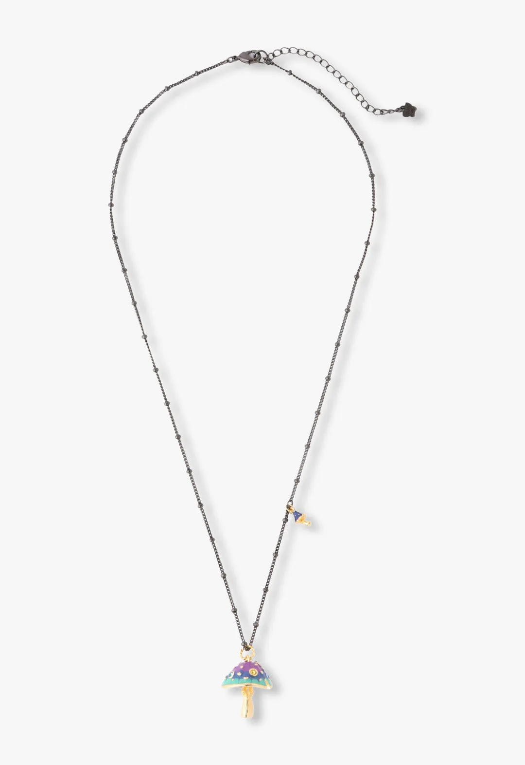 Fairytale Mushroom Necklace - Gunmetal sold by Anna Sui