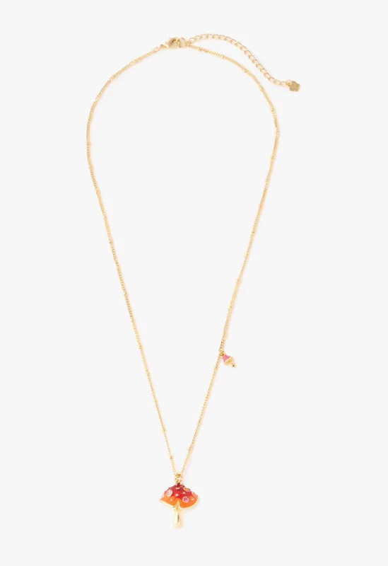 Fairytale Mushroom Necklace - Gold sold by Anna Sui