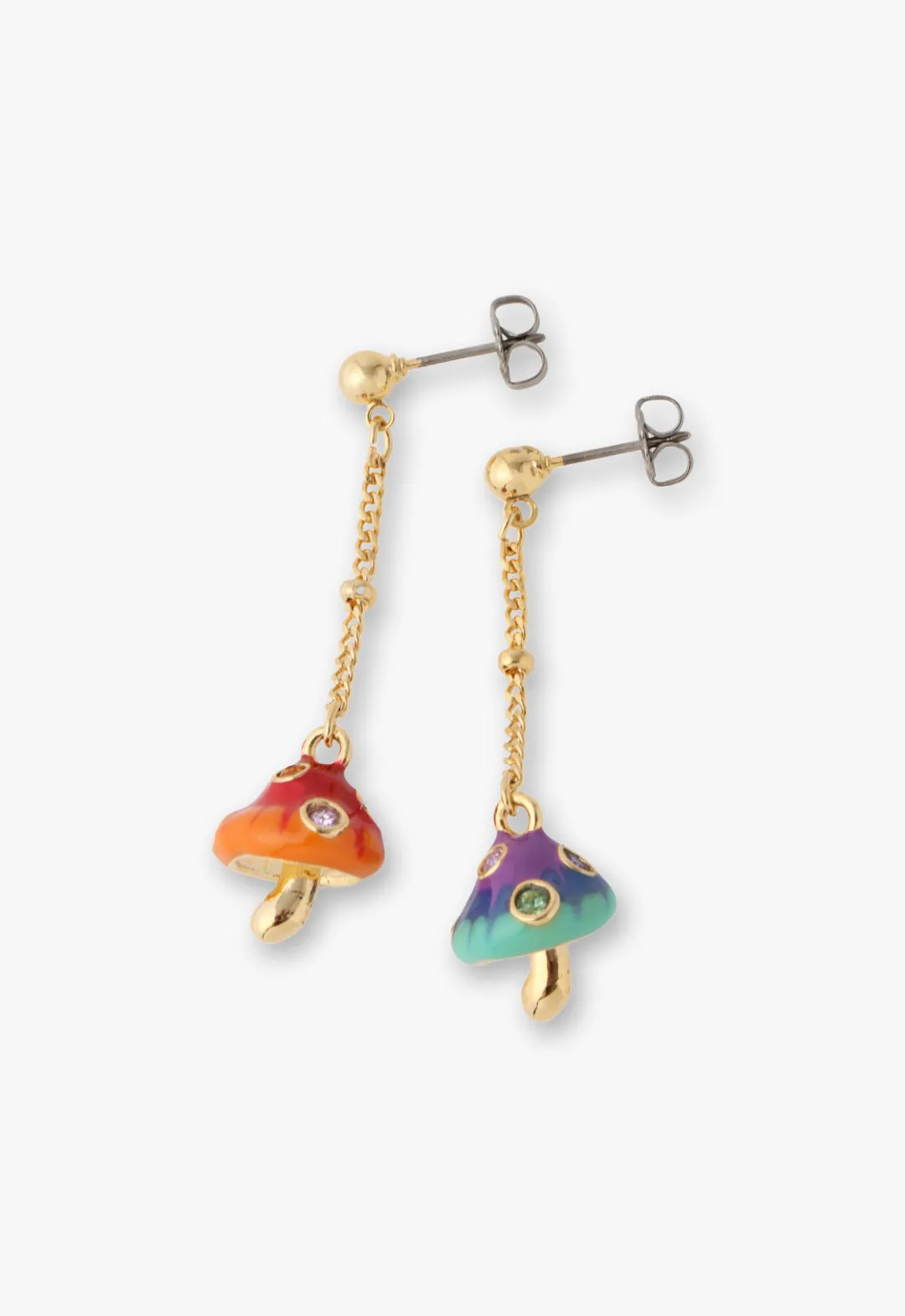 Enchanted Mini Mushroom Earrings - Gold sold by Anna Sui product image thumbnail 2