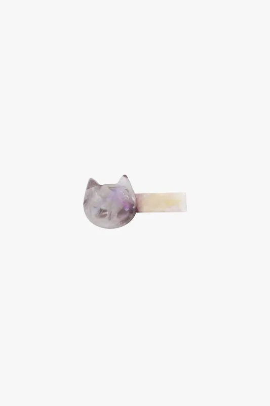 Kitten Side Clips - Amethyst sold by Anna Sui