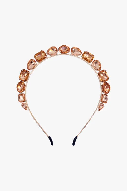 Jeweled Rose Gold Crown Headband sold by Anna Sui