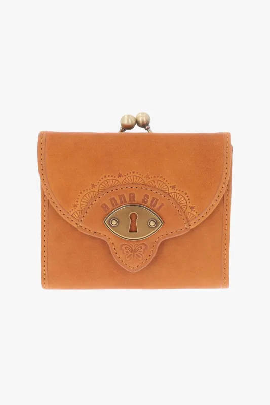 Butterfly Embossed Keyhole Mini Wallet sold by Anna Sui