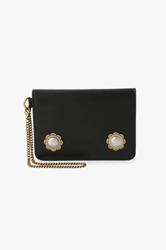 Black Retro Button Pass Case made by Anna Sui