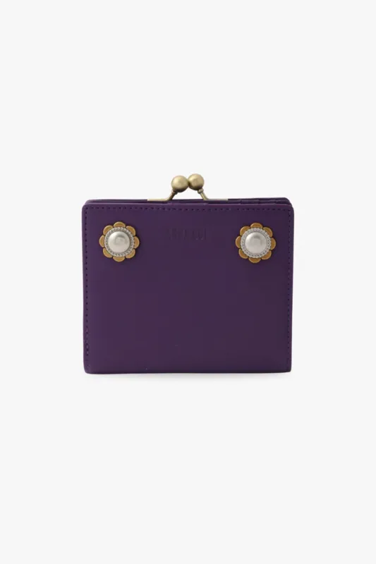 Purple Retro Button Small Wallet sold by Anna Sui