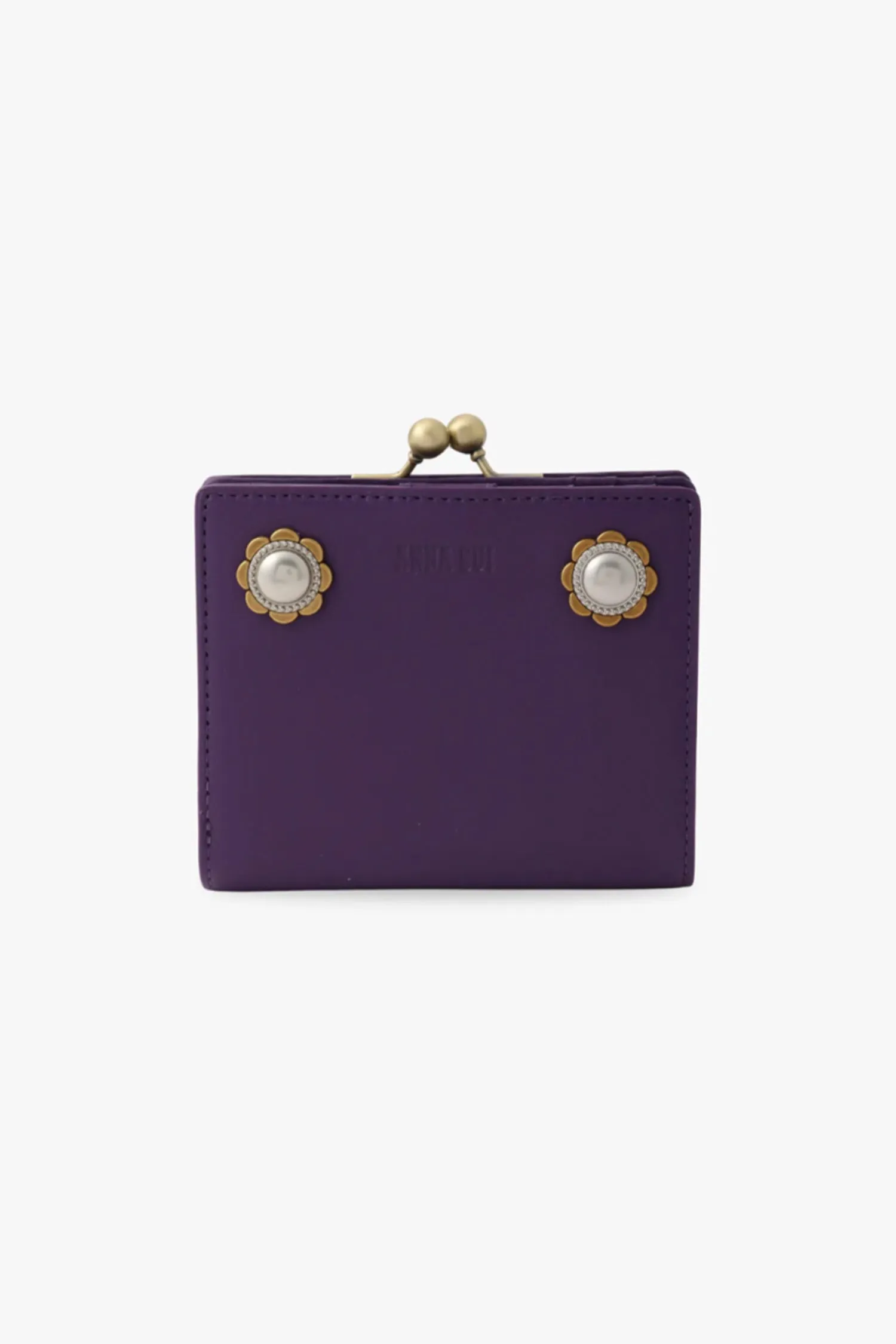 Purple Retro Button Small Wallet sold by Anna Sui