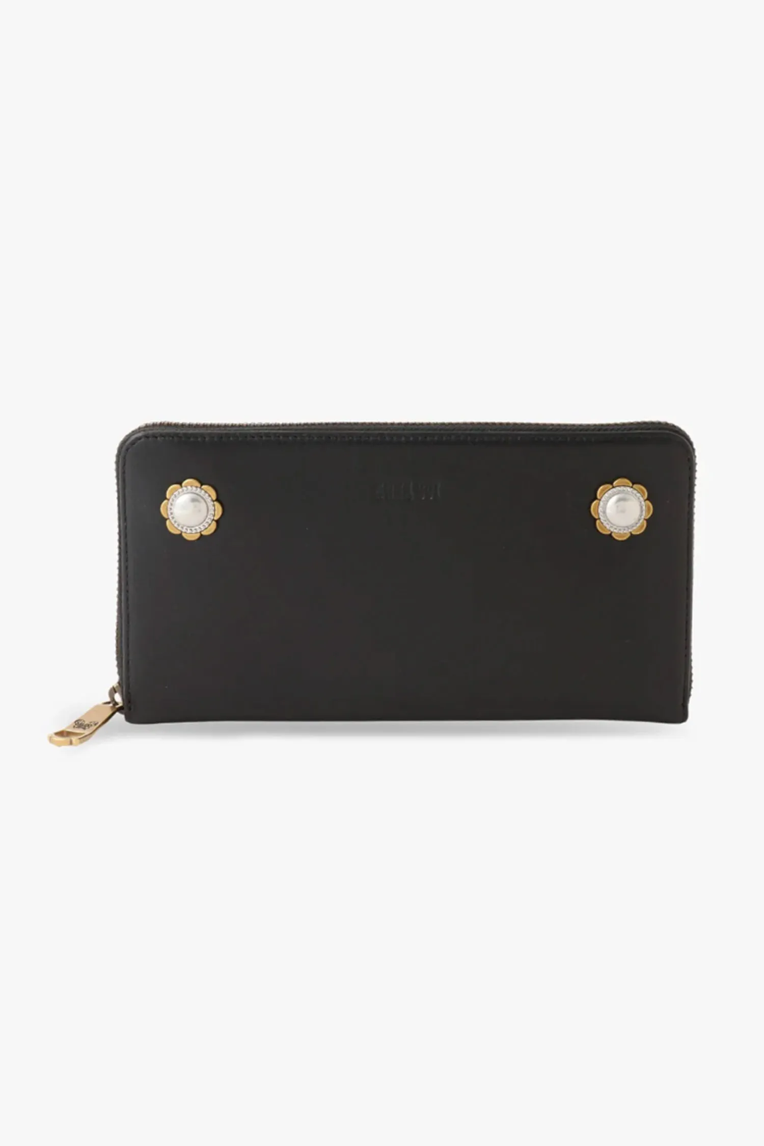 Black Retro Button Wallet sold by Anna Sui