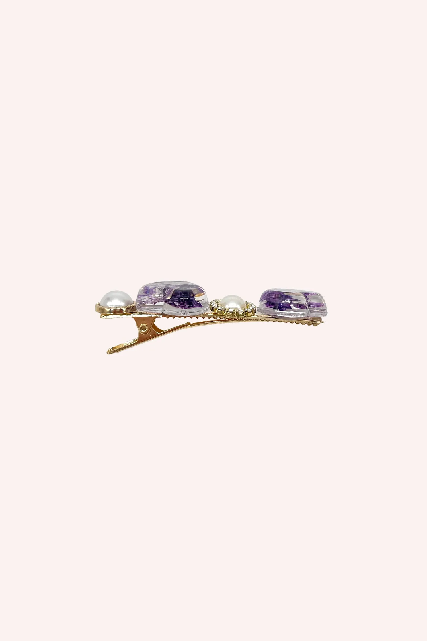 Purple Flower Hearts and Pearls Clamp Clip sold by Anna Sui product image thumbnail 2