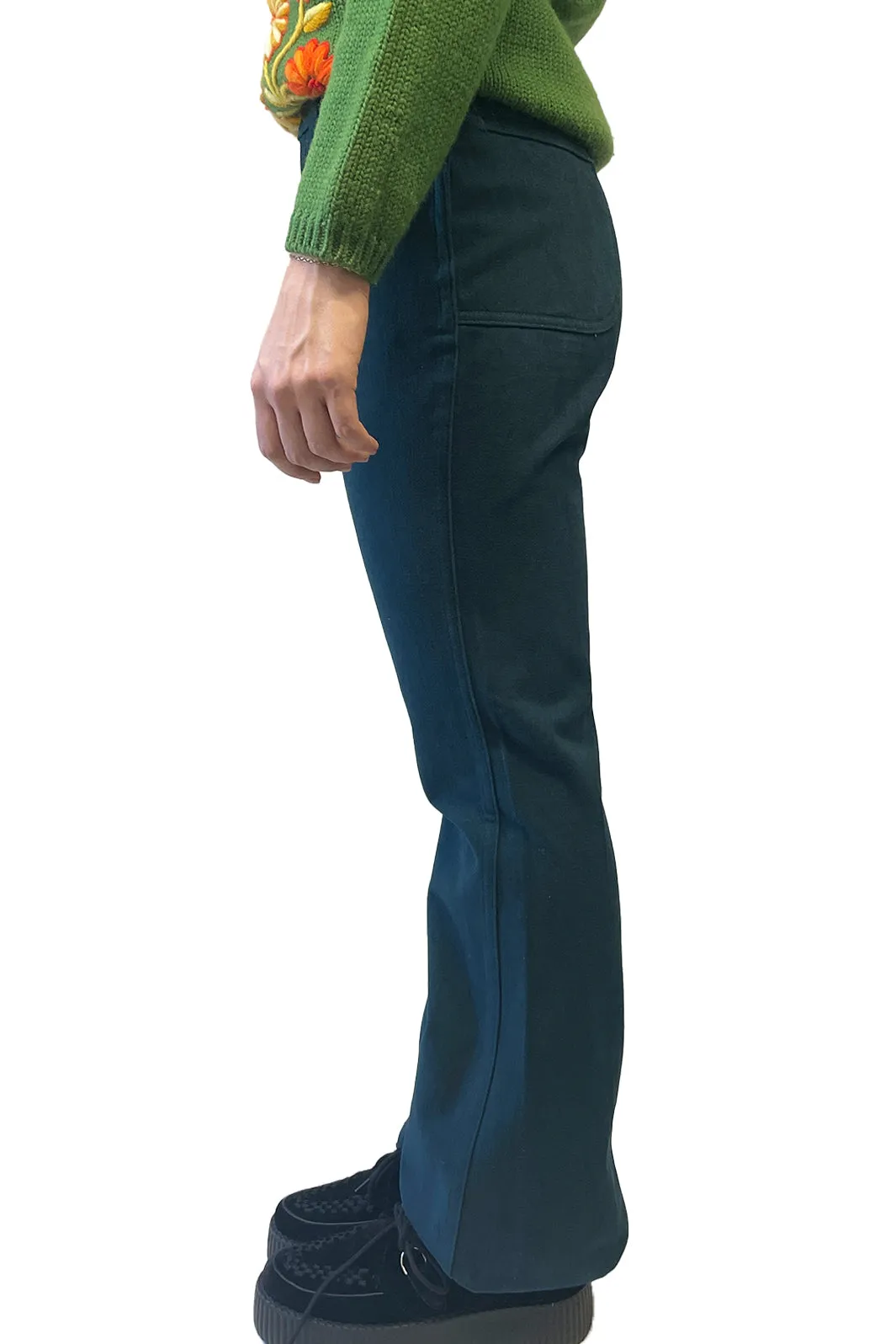 Vintage Seventies Lee Teal Flare Pants sold by Anna Sui product image thumbnail 2